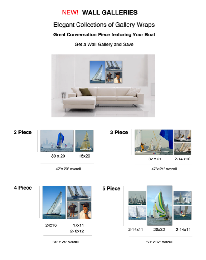 Wall gallery examples of canvas prints